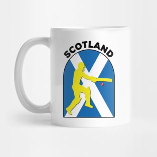 Scotland Cricket Batsman Scotland Flag Mug